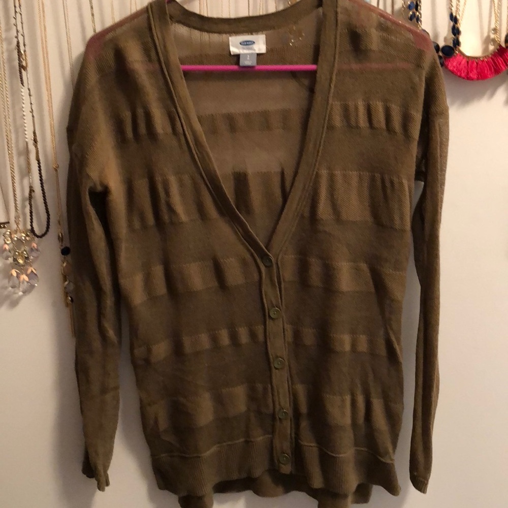 Green cardigan